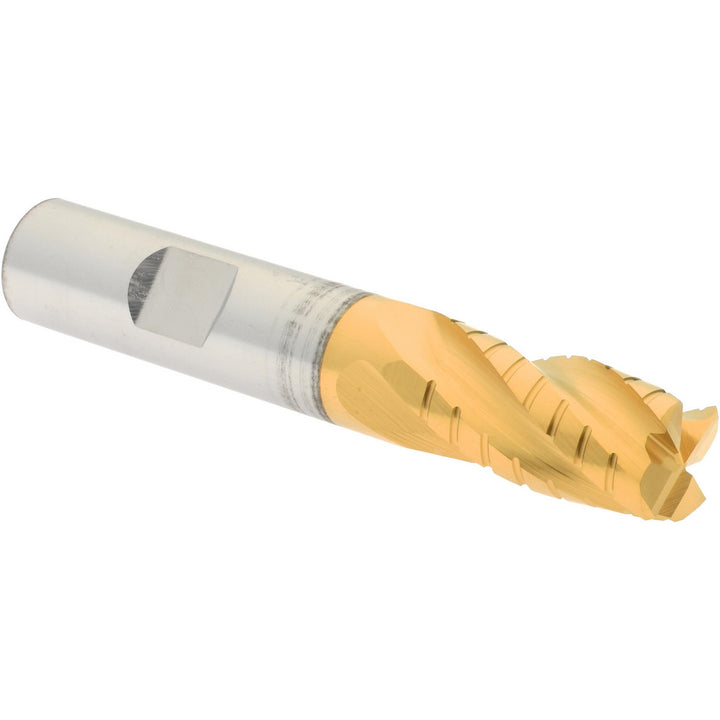 0.5000" 4-Flute Cobalt Square End Mill, TiN - Hertel H89333223