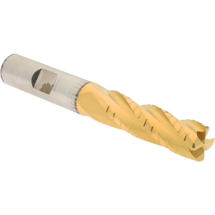 0.5000" 4-Flute Cobalt Square End Mill, TiN - Hertel H89333231