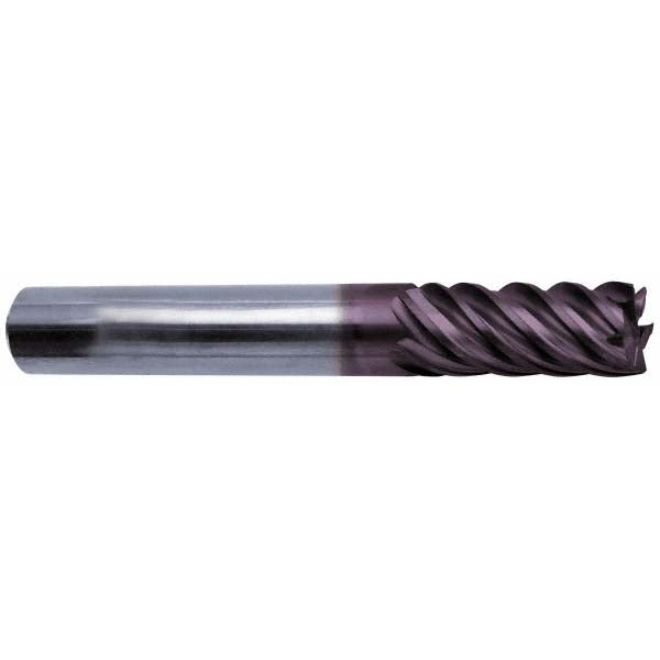 1/4" 5-Flute Solid Carbide Corner Radius & Corner Chamfer End Mill, TiAlN - Guhring 9042630063500