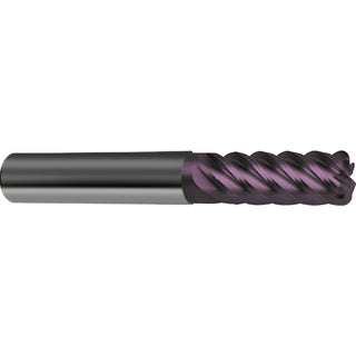 1/2" 6-Flute Solid Carbide Corner Radius End Mill, FIREX - Guhring 9030910127060