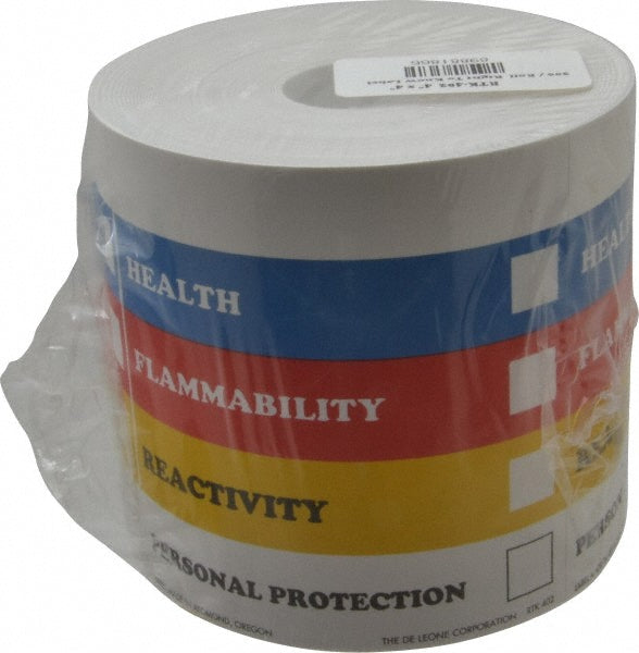 Health, Flammability, Reactivity, Personal Protection Label - Made in USA RTK402