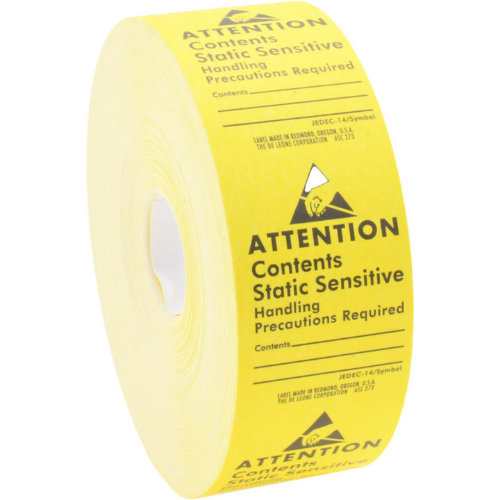 Attention Contents Static Sensitive Label - Made in USA ASC273