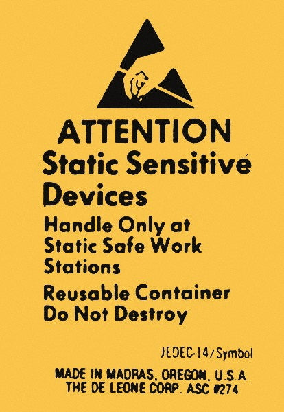 Attention Static Sensitive Devices Label - Made in USA ASC284