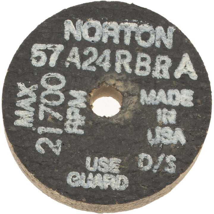 2-1/2 x 1/2" 24-Grit Aluminum Oxide Grinding & Cutoff Wheel - Norton 66243522381