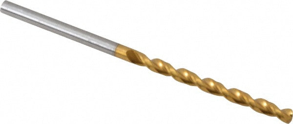0.1004" High Speed Steel Drill Bit, TiN, 130° point - Guhring 9006520025500