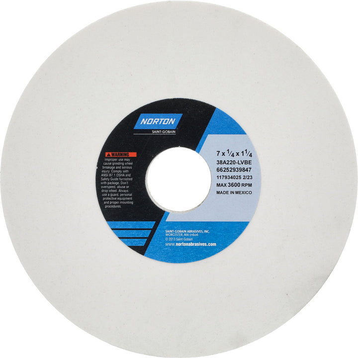7 x 1/4" 220-Grit Aluminum Oxide Grinding & Cutoff Wheel - Norton 66252939847