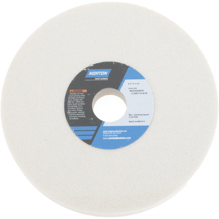 8 x 1" 46-Grit Aluminum Oxide Grinding & Cutoff Wheel - Norton 66253044636
