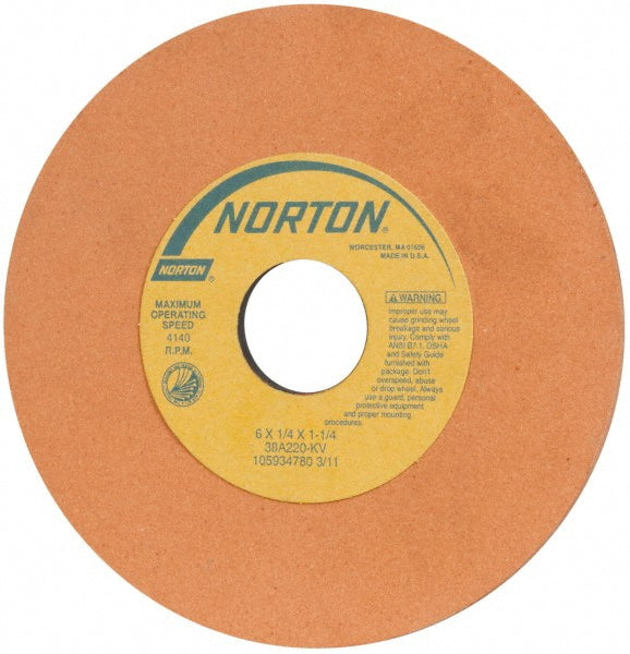 6 x 1/4" 220-Grit Aluminum Oxide Grinding & Cutoff Wheel - Norton 66252835765