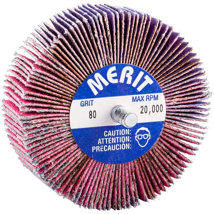 3" 80-Grit Ceramic Alumina Flap Wheel - Merit Abrasives 69957339739
