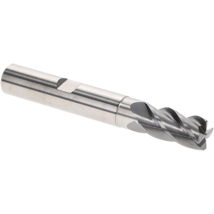 1/2" 4-Flute Solid Carbide Corner Radius End Mill, AlCrTiN - Accupro 95172636