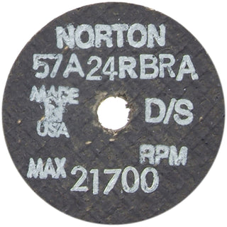 3 x 1/2" 24-Grit Aluminum Oxide Grinding & Cutoff Wheel - Norton 66243522418