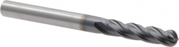 1/8" 4-Flute Solid Carbide Ball End Mill, TiAlN - Iscar 5620365