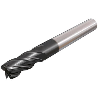 1/4" 4-Flute Solid Carbide Corner Radius End Mill, AlTiN - Iscar 5621252