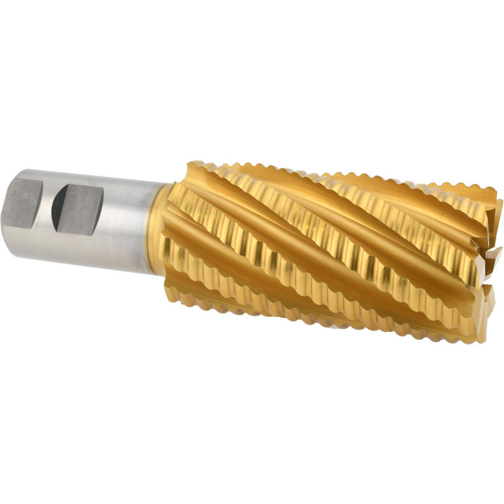 2" 8-Flute Cobalt Roughing End Mill, TiN - Hertel 91192674