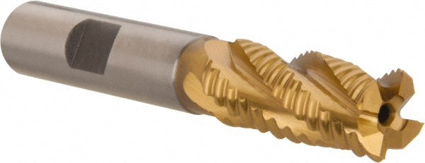 0.5625" 4-Flute Cobalt Single End Mill, TiN - Hertel 91192716
