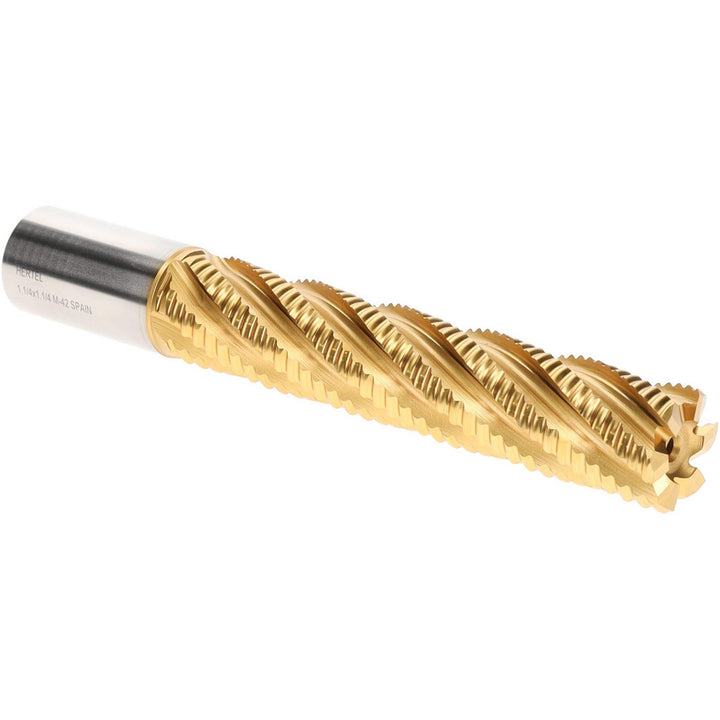 1.2500" 6-Flute Cobalt Single End Mill, TiN - Hertel 91192773