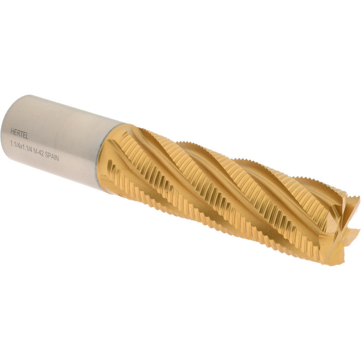 1.2500" 6-Flute Cobalt Single End Mill, TiN - Hertel 91192948