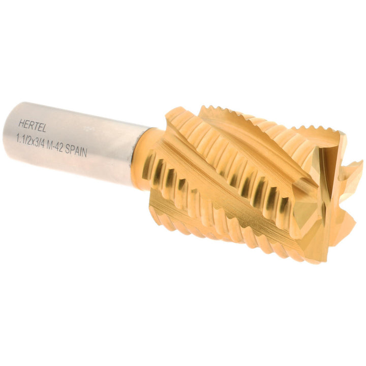 1.5000" 6-Flute Cobalt Single End Mill, TiN - Hertel 91193094