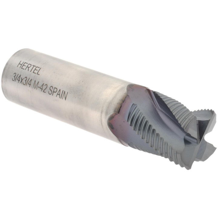 0.7500" 4-Flute Cobalt Single End Mill, TiCN - Hertel 91196543