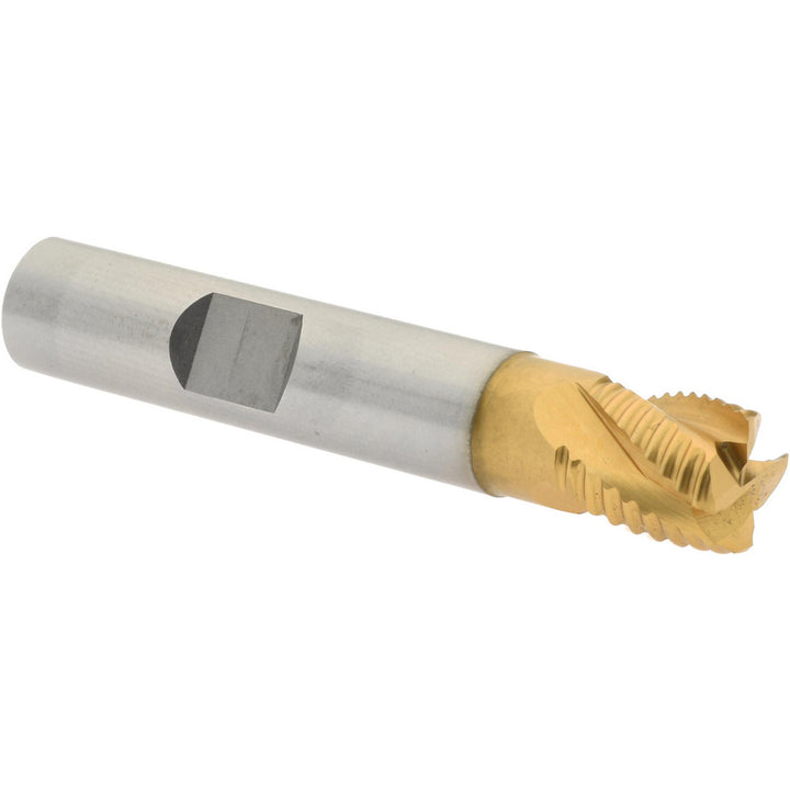 0.3750" 4-Flute Cobalt Single End Mill, TiN - Hertel 91197004
