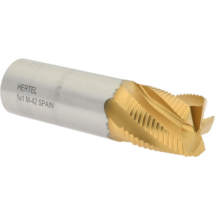 1.0000" 5-Flute Cobalt Single End Mill, TiN - Hertel 91197095