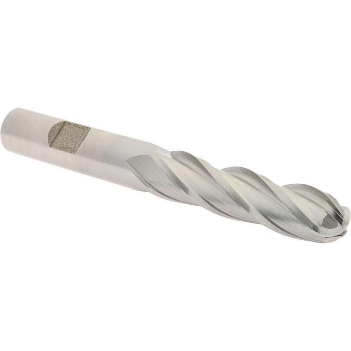 1/2" 4-Flute High Speed Steel Ball End Mill - Hertel GG021032