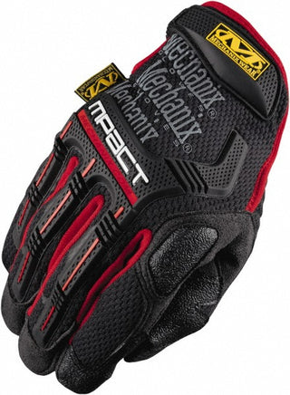 2X-Large Black; Red Leather Impact Gloves - Mechanix Wear MPT-52-012