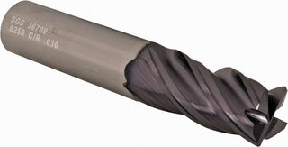 5/8" 4-Flute Solid Carbide Corner Radius End Mill, TX - SGS 36709