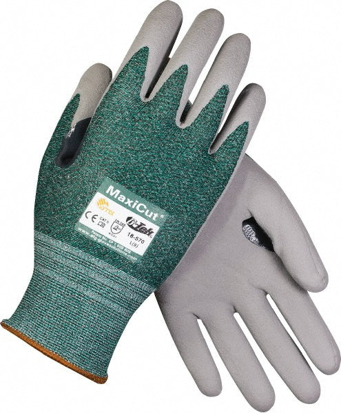 Medium Green Engineered Yarn Cut-Resistant Gloves - ATG 18-570/M