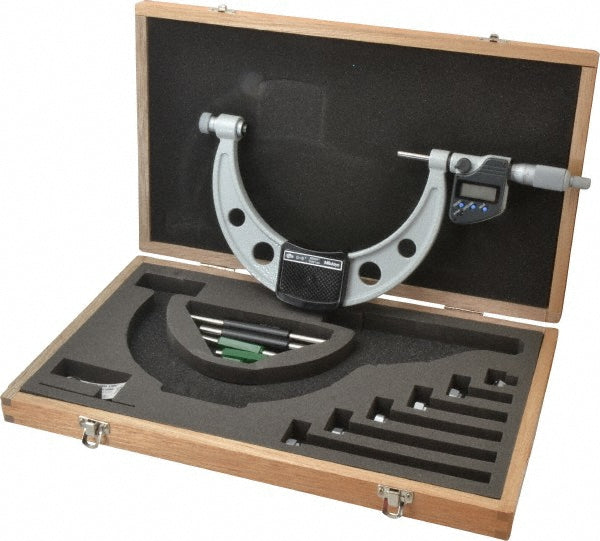 6" Micrometer, 0.00016 + 0.00004 (L/3)" accuracy - Mitutoyo 340-351-30
