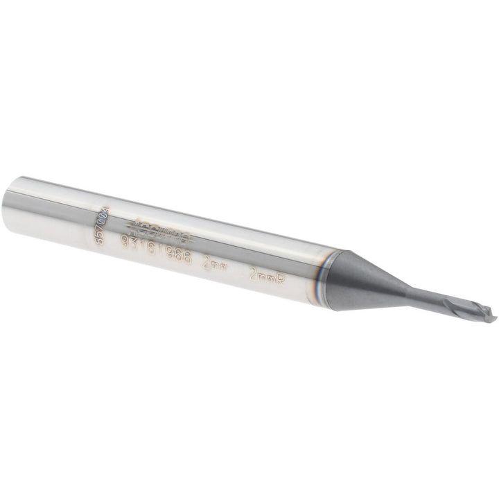 0.0787" 2-Flute Solid Carbide Corner Radius End Mill, AlTiN - Accupro 12177346