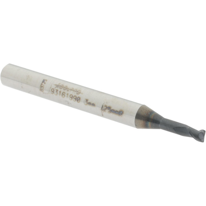 0.1181" 2-Flute Solid Carbide Corner Radius End Mill, AlTiN - Accupro 12177352