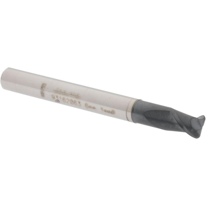 0.2362" 2-Flute Solid Carbide Corner Radius End Mill, AlTiN - Accupro 12177370