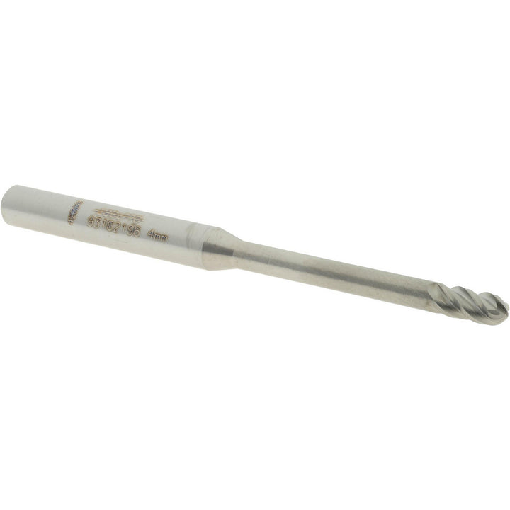 0.1575" 4-Flute Solid Carbide Ball End Mill - Accupro 12177239