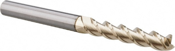 1/4" 3-Flute Solid Carbide Square End Mill, ZrN - ProMax 109-01636