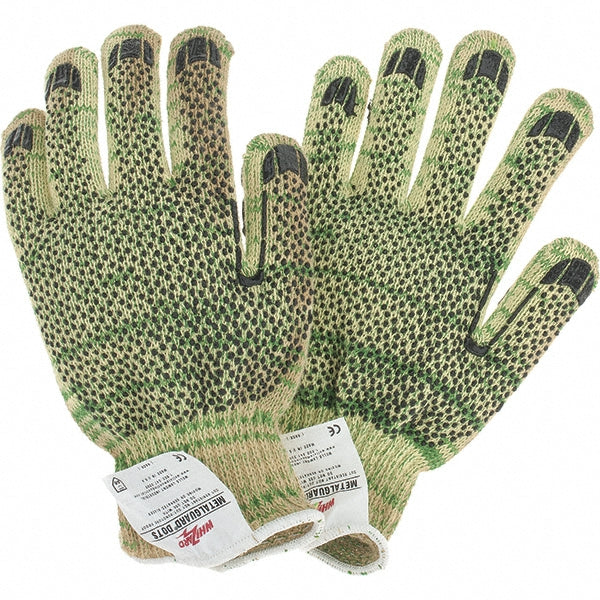 Large Yellow; Green PVC Cut-Resistant Gloves - Whizard 1881L