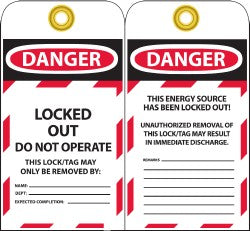 DANGER Tag - AccuformNMC LOTAG38-25