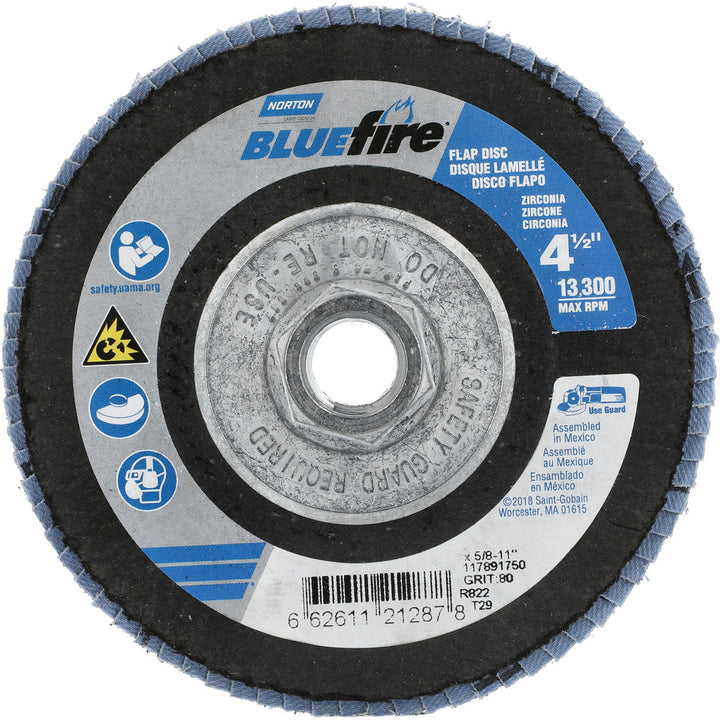 4-1/2" 80-Grit Zirconia Alumina Disc - Norton 66261121287