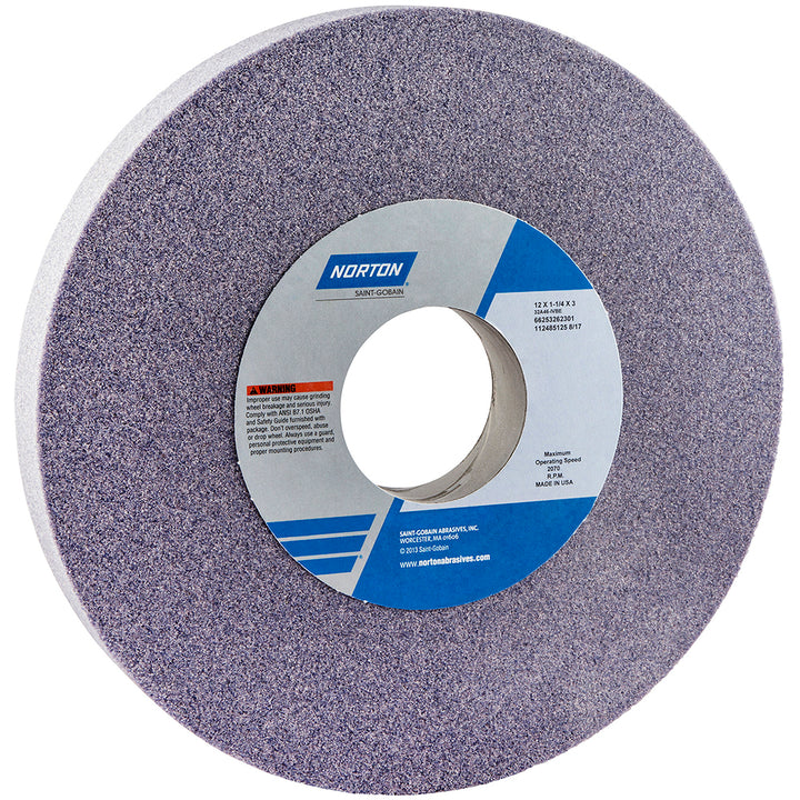 12 x 1-1/4" 46-Grit Aluminum Oxide Grinding & Cutoff Wheel - Norton 66253262301
