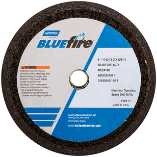 6 x 1-1/2" 16-Grit Zirconia Alumina Grinding & Cutoff Wheel - Norton 66253198584
