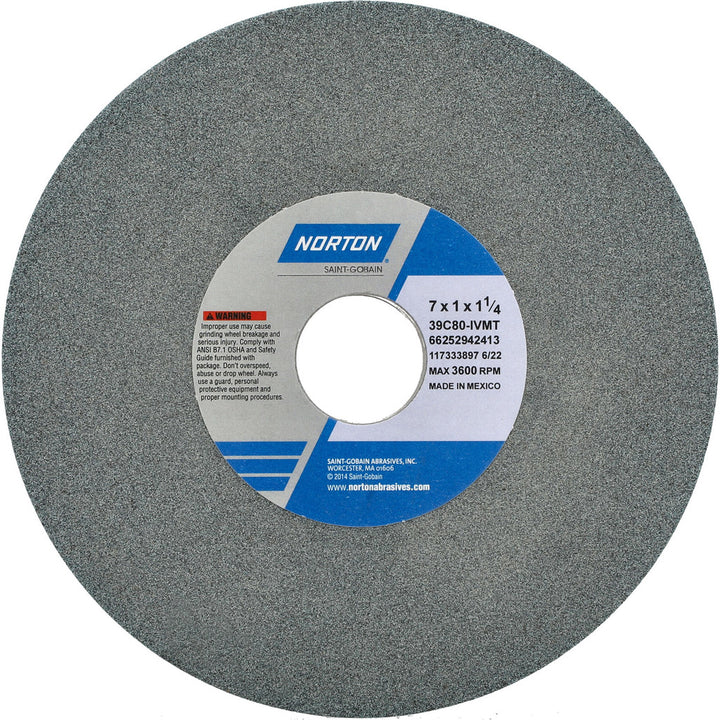 7 x 1" 80-Grit Silicon Carbide Grinding & Cutoff Wheel - Norton 66252942413