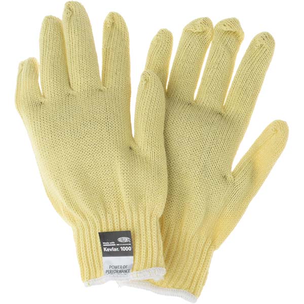 Large Yellow Kevlar Cut-Resistant Gloves - MCR Safety 9370KFL