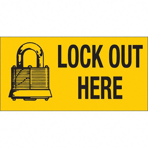 Lockout Here Label - Brady 88304
