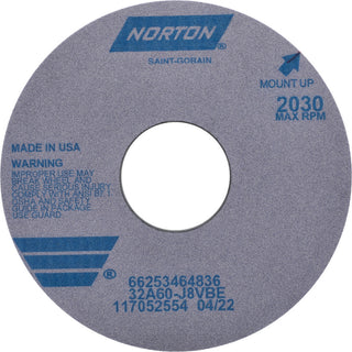 16 x 1" 60-Grit Aluminum Oxide Grinding & Cutoff Wheel - Norton 66253464836