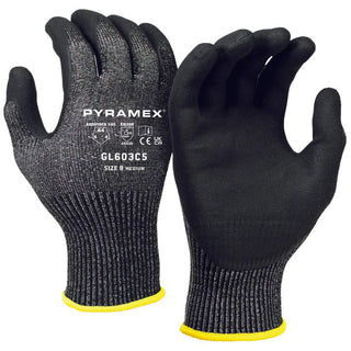 Medium Black HPPE Cut, Puncture & Abrasion-Resistant Gloves - PYRAMEX GL603C5M