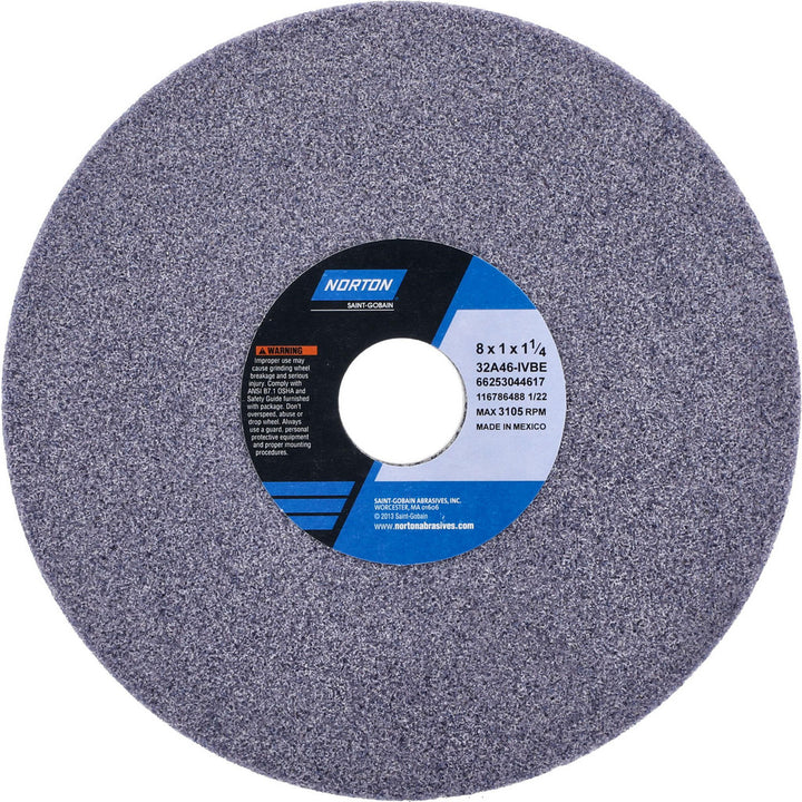 8 x 1" 46-Grit Aluminum Oxide Grinding & Cutoff Wheel - Norton 66253044617