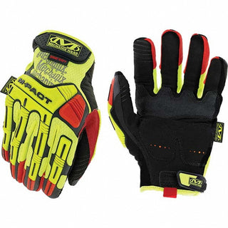Small Black; High-Visibility Yellow; Red Synthetic Leather Cut-Resistant Gloves - Mechanix Wear SMP-X91-008
