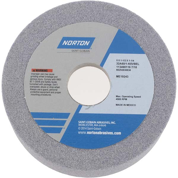 5 x 3/8" 60-Grit Aluminum Oxide Grinding & Cutoff Wheel - Norton 66252830838
