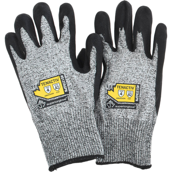 Gray TenActiv Cut & Abrasion-Resistant Gloves - Superior Glove Works S13TAGPN-11