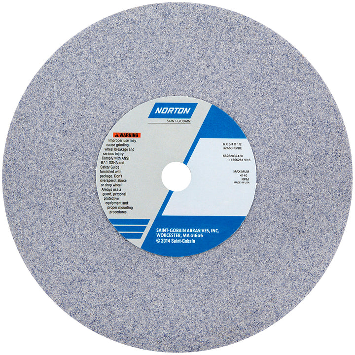 6 x 3/4" 60-Grit Aluminum Oxide Grinding & Cutoff Wheel - Norton 66252837420
